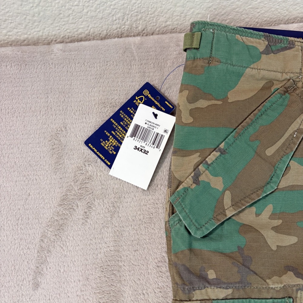 Polo Ralph Lauren Slim Fit Camouflage Utility Cargo Pants in Camo Men 34x32 NWT - Picture 3 of 15
